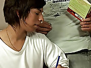 The beautiful young male was doing some homework when he was offered some help by his older lover gay man having sex hardcore