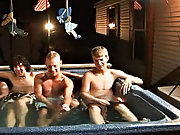 We got 4 boys: Tanner, Dakota, Tommy, and Josh all in the hot tub, ready to make it one hell of a spree gay men having group sex